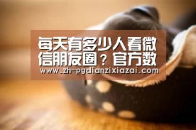每天有多少人看微信朋友圈?官方数据吓到【pg电子下载】(图4) pg电子下载